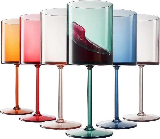 Unbreakable Stemmed Square Tritan Acrylic Floating Wine Glasses European Style by Khen