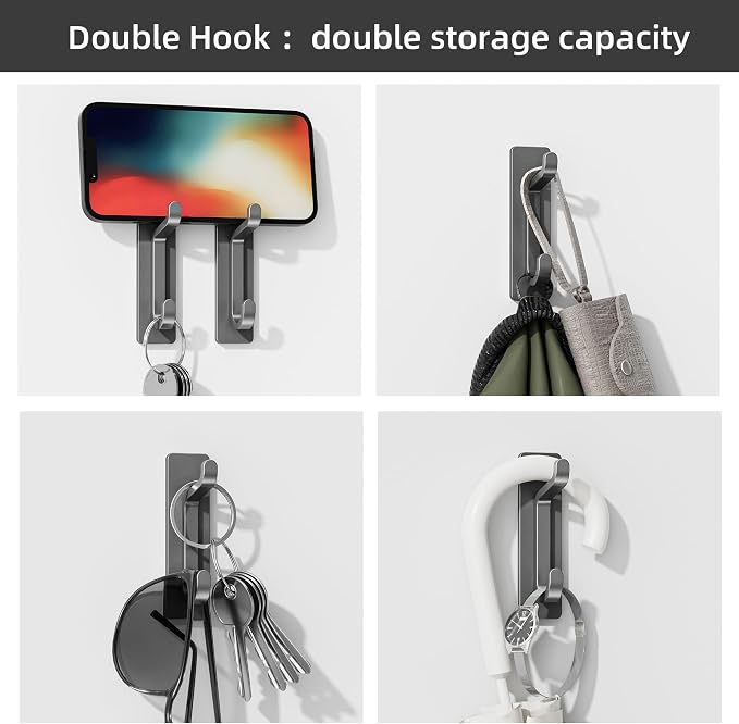 pickpiff Wall Hooks for Coat and Towel: 13LB Strong Adhesive Door Hanger Stick - Image 2