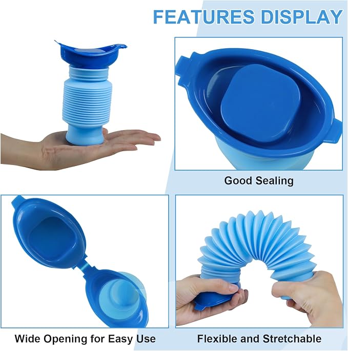 Pee Bottles for Men, Portable Urinal for Men, Collapsible Urine Bottle 750ML - Image 8