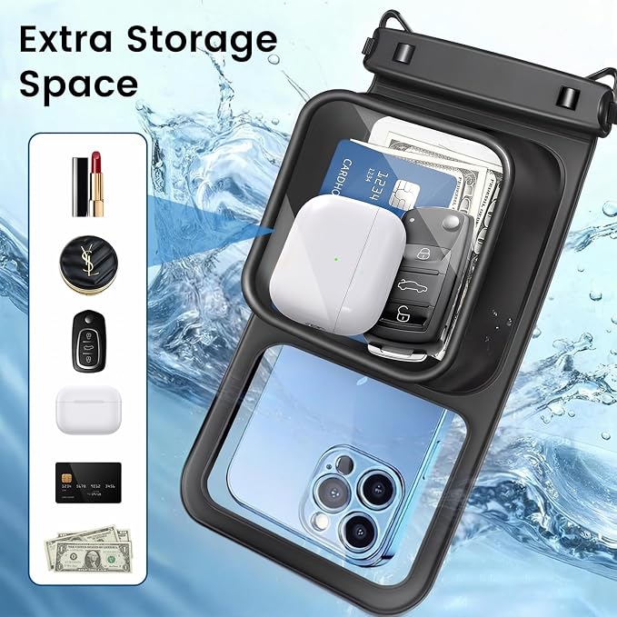 Niveaya [Floatable Floating Waterproof Phone Pouch 2 Pack-Up to 8.5", Large - Image 4