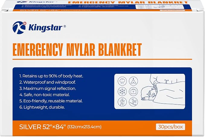 K Kingstar Emergency Blankets 10 Packs, Bulk Survival Blankets - Image 7