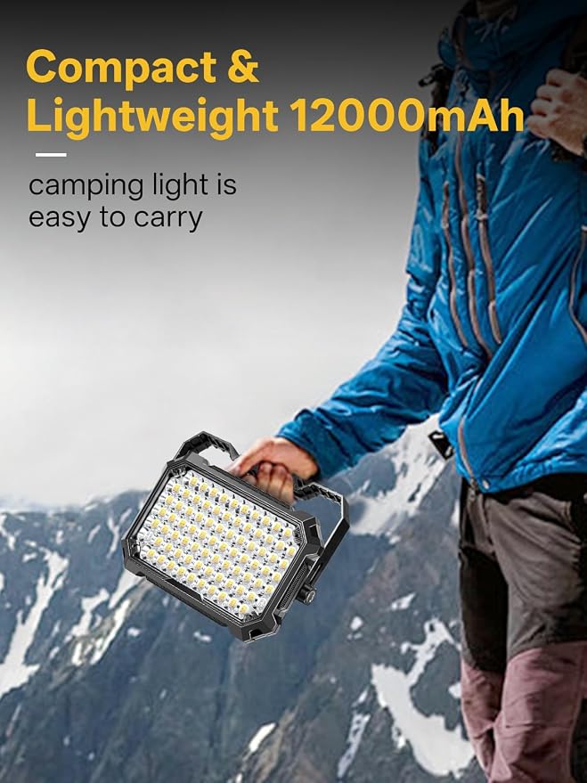 LED Work Light Rechargeable Outdoor, 13000mAh Work Flood Lights 10000LM - Image 7
