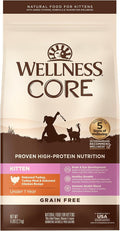 Wellness CORE Kitten Dry Cat Food, Grain Free Kibble, Turkey Meal and Chicken by WellnessNaturalPetFood