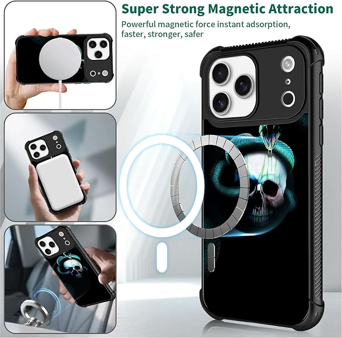 for iPhone 17 Pro Max Case, for MagSafe Graphic Design for Girl Boy Soft - Image 4