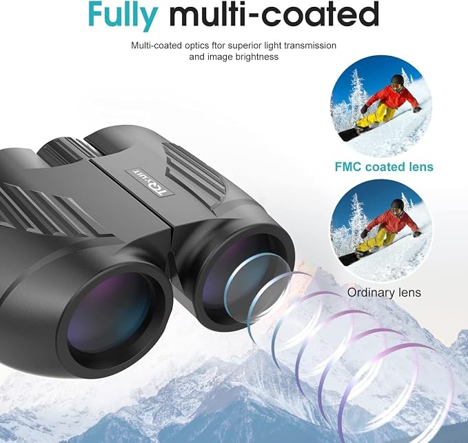 20X25 Compact Binoculars for Adults, Large Eyepiece Waterproof Binocular - Image 3