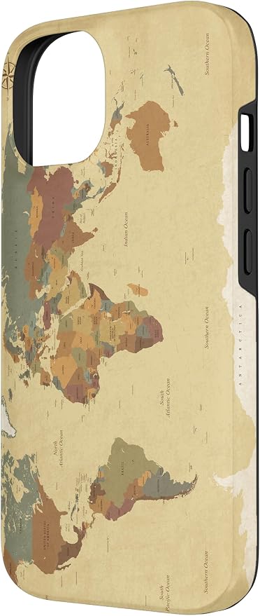 Globe Map Smartphone Cell Cover Gift World Map Pattern Phone Case - Image 2