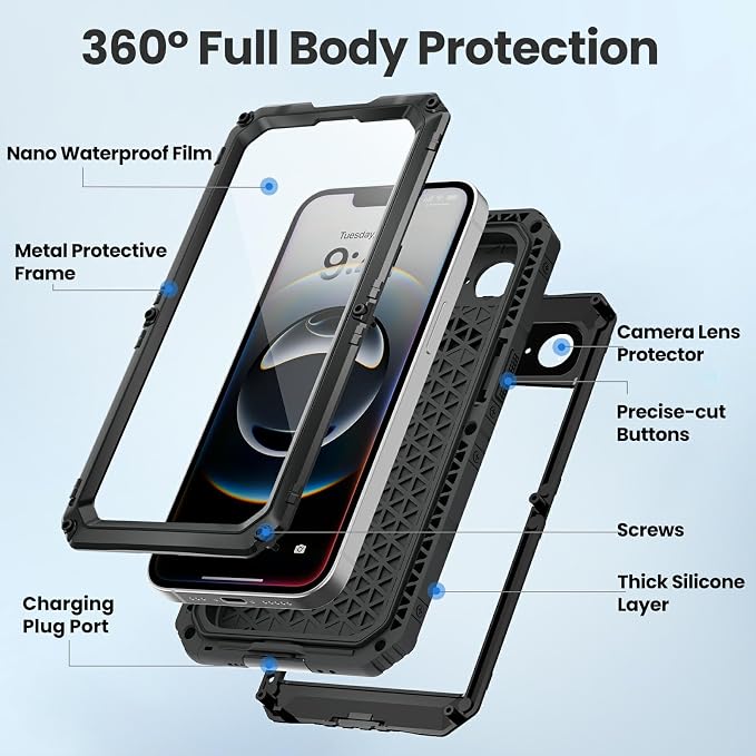 Mitywah Waterproof Case for iPhone 16e and for iPhone 17e, Shockproof Heavy - Image 5