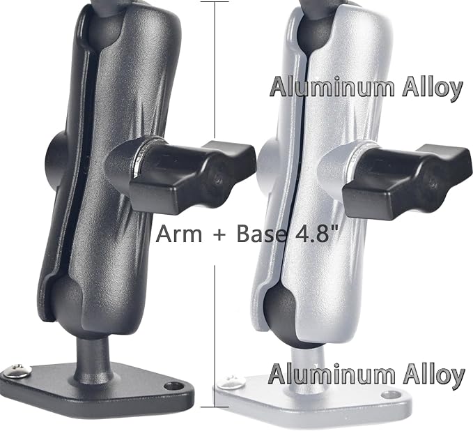 VAUBORTTI 1" Ball Phone Mount – Aluminum Alloy Arm & Base, Double Ball Joint - Image 7