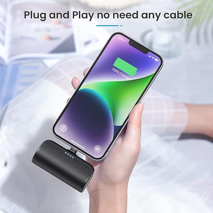 Mini Portable Charger for iPhone 5200mAh, 20W PD Fast Charging Power Bank for - Image 5