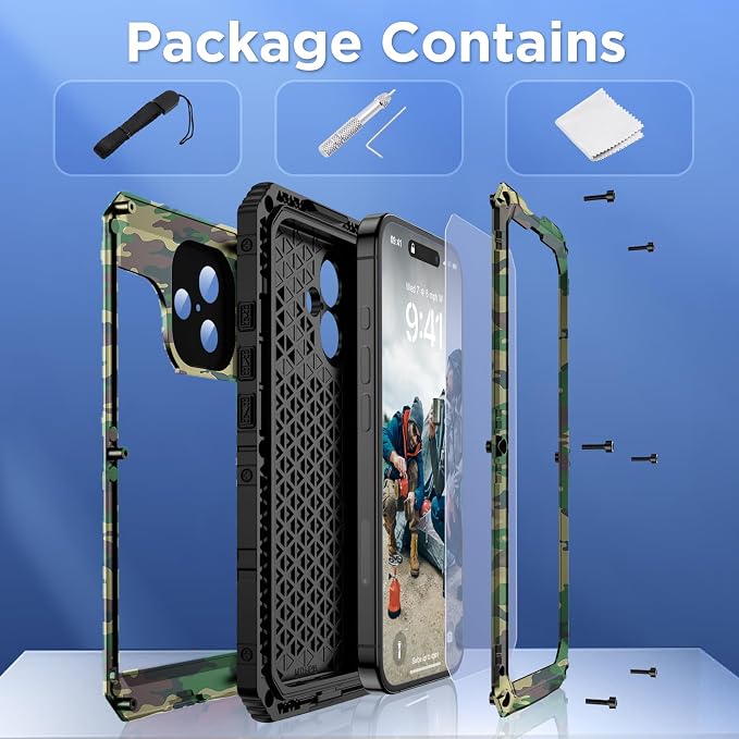 Mitywah Waterproof Case for iPhone 16, Shockproof Heavy Duty Case - Image 7