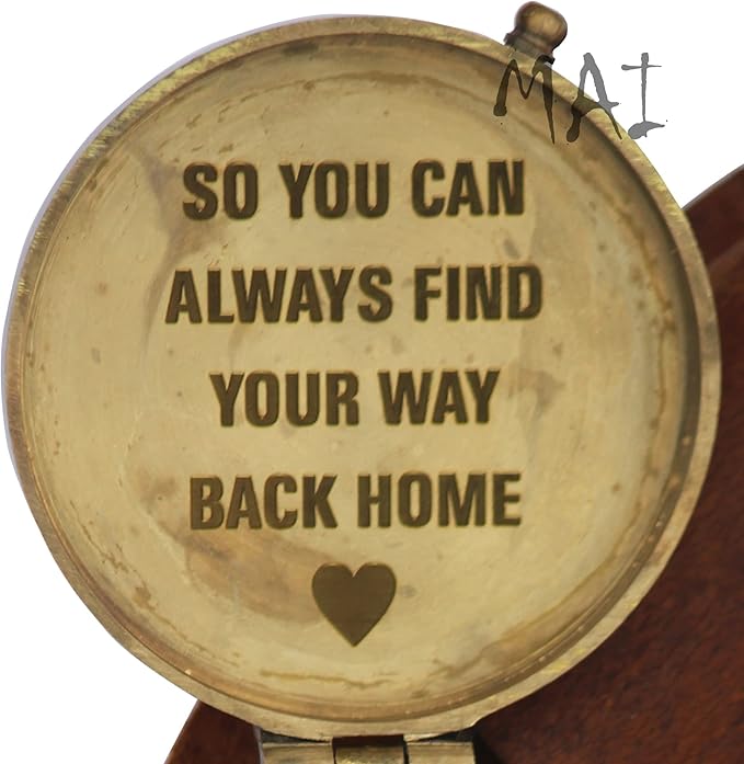 Pocket Compass for Hiking, Survival Instrument Antique “So You Can Always Find - Image 3