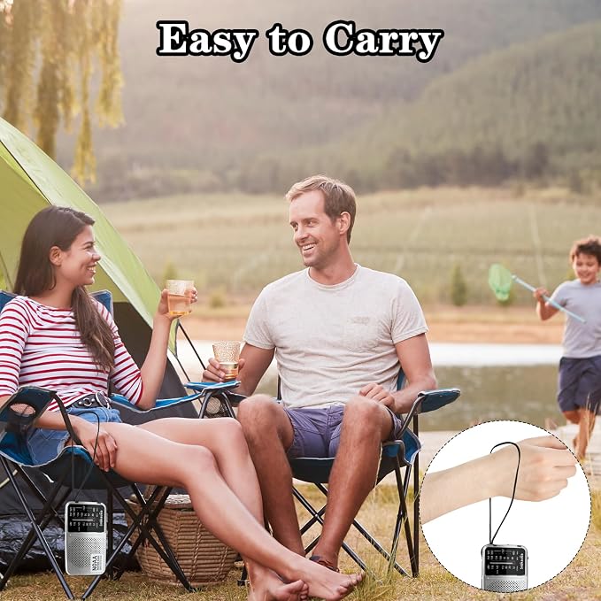 Portable AM FM Transistor Radio Battery Operated, NOAA Weather Radio - Image 8