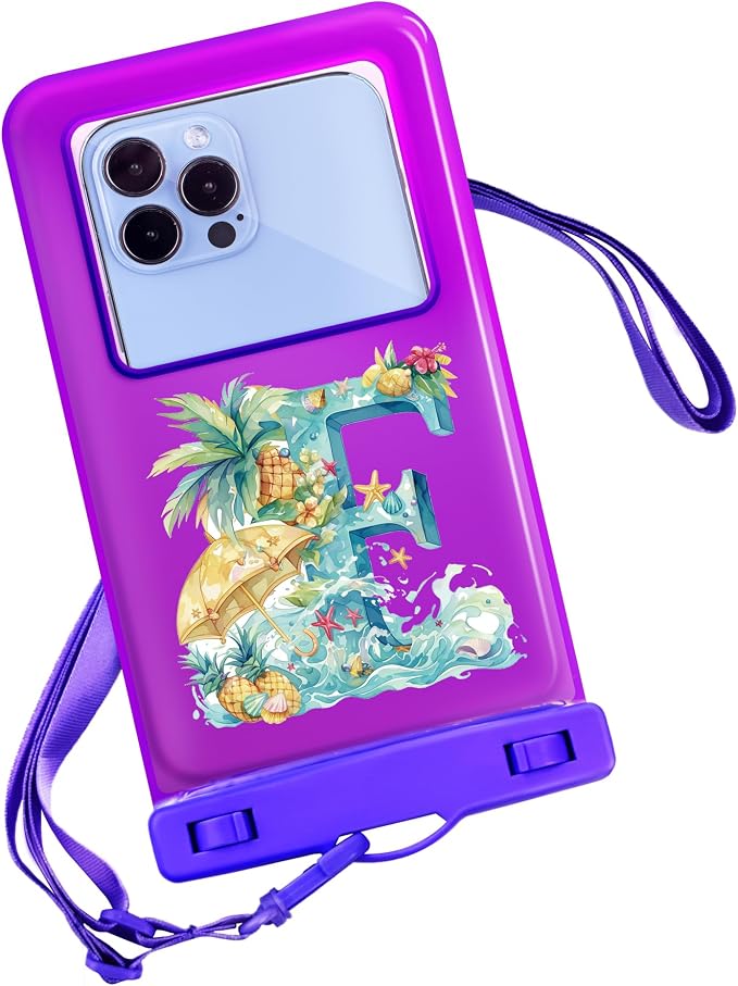 Personalized Initial Waterproof Phone Pouch Case by Unknown