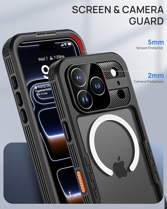Lanhiem Magnetic for iPhone 17 Pro Case, IP68 Waterproof Dustproof, Built-in - Image 7