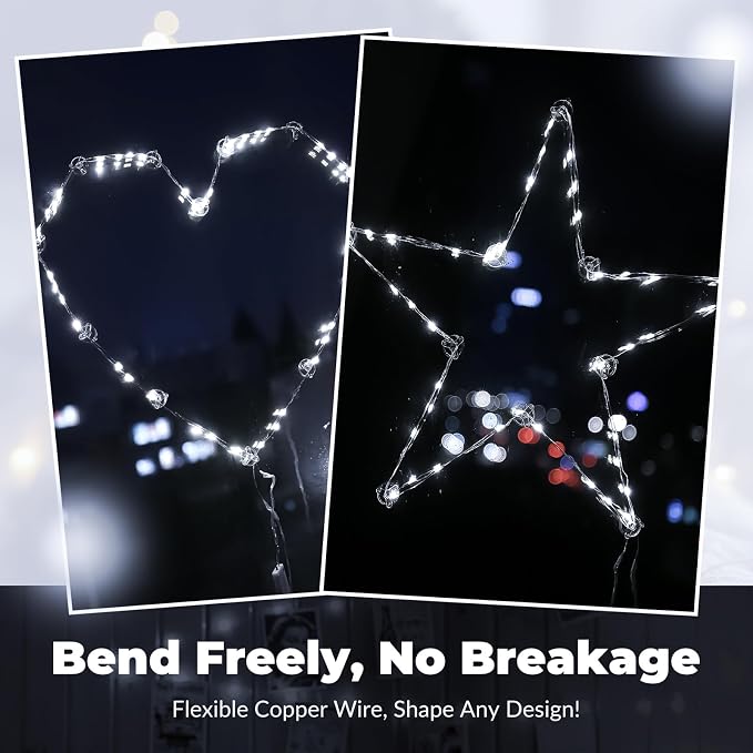ZSJWL 30 Pack White Fairy Lights Battery Operated, 7Ft 20LED Mini String Light - Image 4