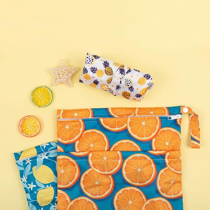babygoal Wet Dry Bags for Baby Cloth Diapers, Washable Travel Bags, Gym Bag for - Image 7