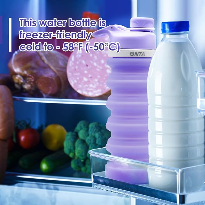 ONTA Collapsible BPA Free Silicone Water Bottle, 20oz - Image 7