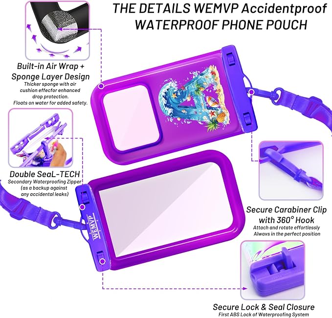 Personalized Initial Waterproof Phone Pouch Case - Image 3