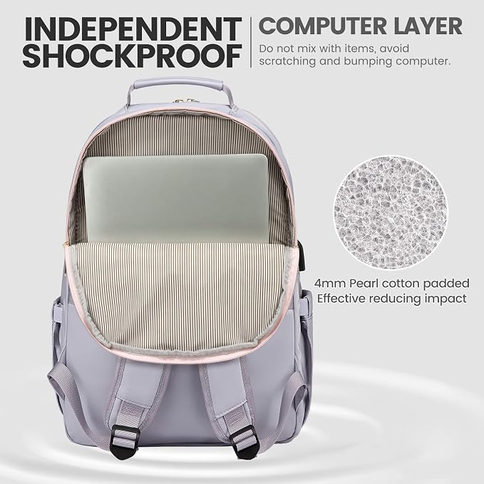 LOVEVOOK Laptop Backpack for Women 17.3 inch, Cute Womens Travel Backpack Purse - Image 3