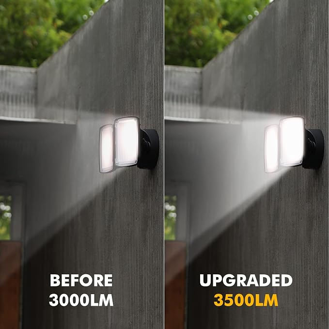 LUTEC 2 Packs LED 3500 Lumen 32W 5000K Integrated Dual-Head Floodlight Outdoor - Image 6