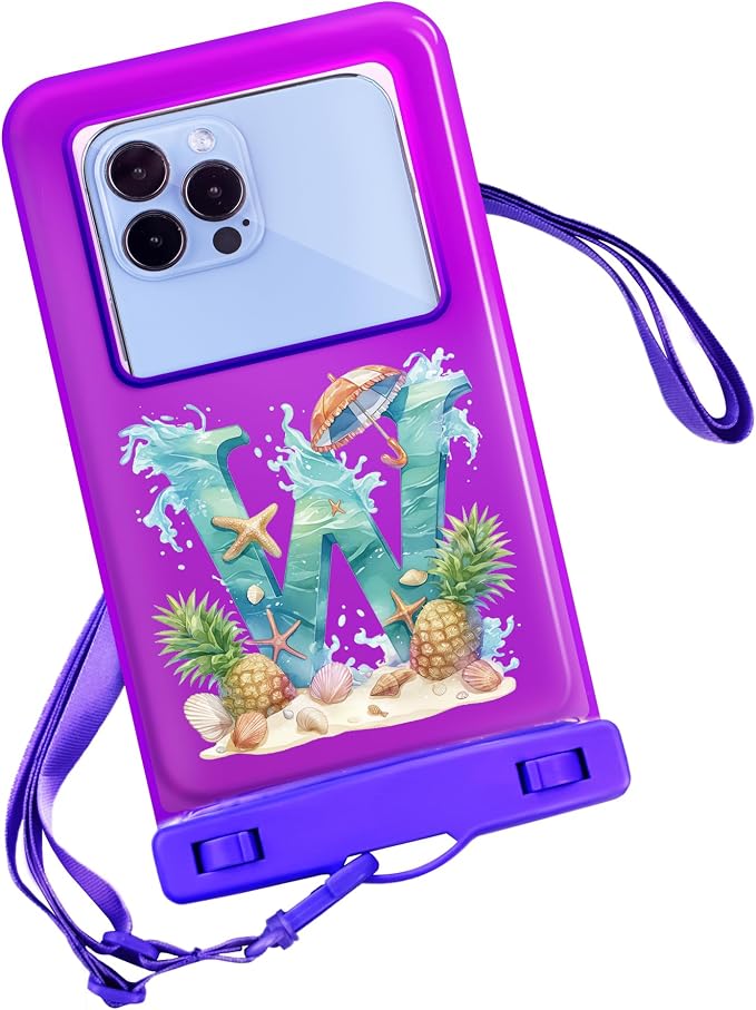 Personalized Initial Waterproof Phone Pouch Case by Unknown