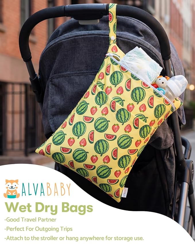ALVABABY 2pcs Waterproof Wet Dry Bags, Reusable - Image 6