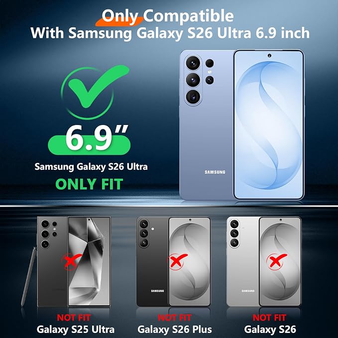 Temdan Designed for Samsung Galaxy S26 Ultra Case, Slim Thin Phone Case for - Image 3