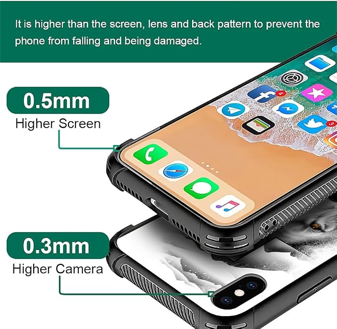 for iPhone Xs Max Case, Lion Cross Jesus Christ Dove Pattern Graphic Design - Image 3