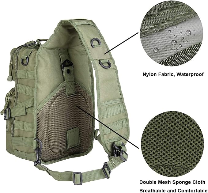 hopopower Tactical Sling Bag, Sport Bag Military Rover Shoulder Backpack EDC - Image 3