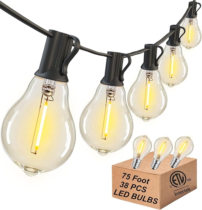 DAMAING Outdoor string lights 75FT Waterproof patio string lights by Lifeisgood