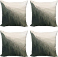 Ambesonne Forest Throw Pillow Cushion Case Pack of 4, Northern Parts of The by Ambesonne