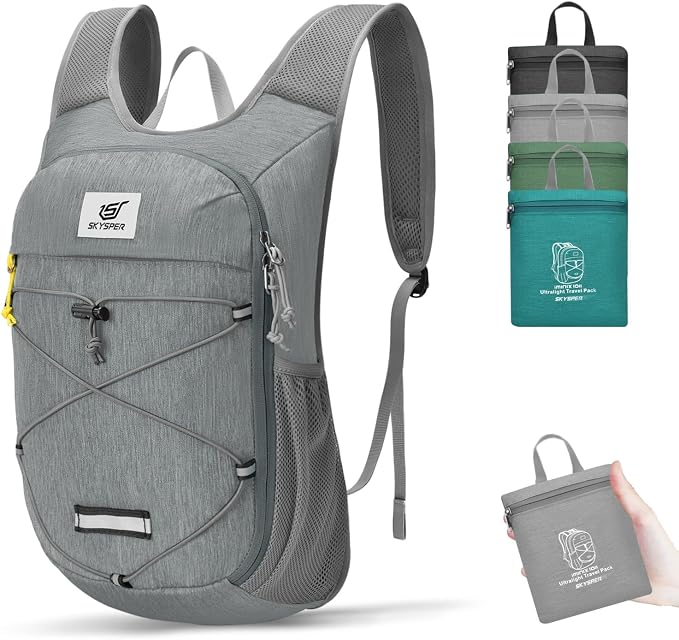 SKYSPER Foldable Hiking Backpack - 10L/15L Small Lightweight Daypack Breathable by SKYSPER