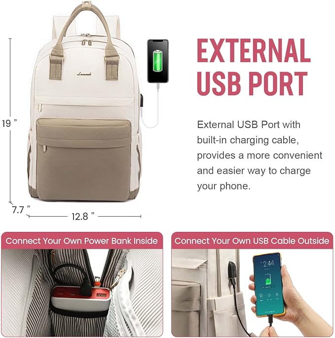 LOVEVOOK Laptop Backpack for Women, 17.3 Inch Laptop Bag - Image 5