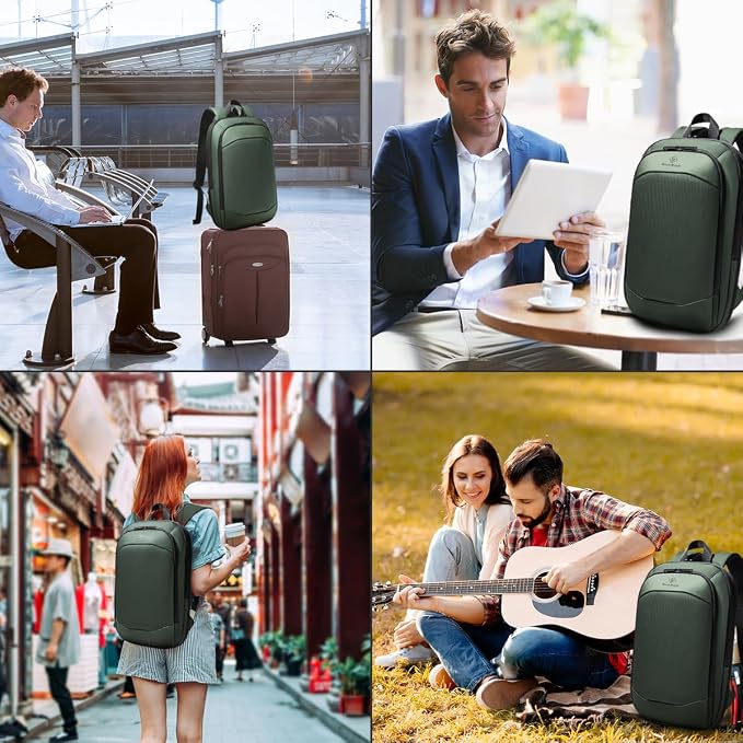 Slim Laptop Backpack for Men, Waterproof Expandable High Tech Business Work - Image 7