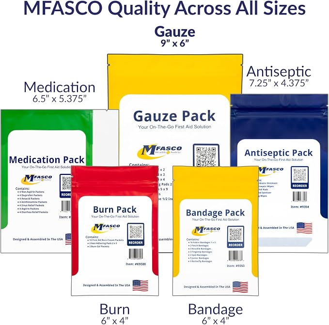MFASCO First Aid Kit Refill Supplies Gauze Pack Refill - Image 8