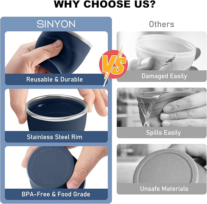 Collapsible Travel Cup, BPA-Free Reusable Water Cup, Lightweight Drinking Cups - Image 3