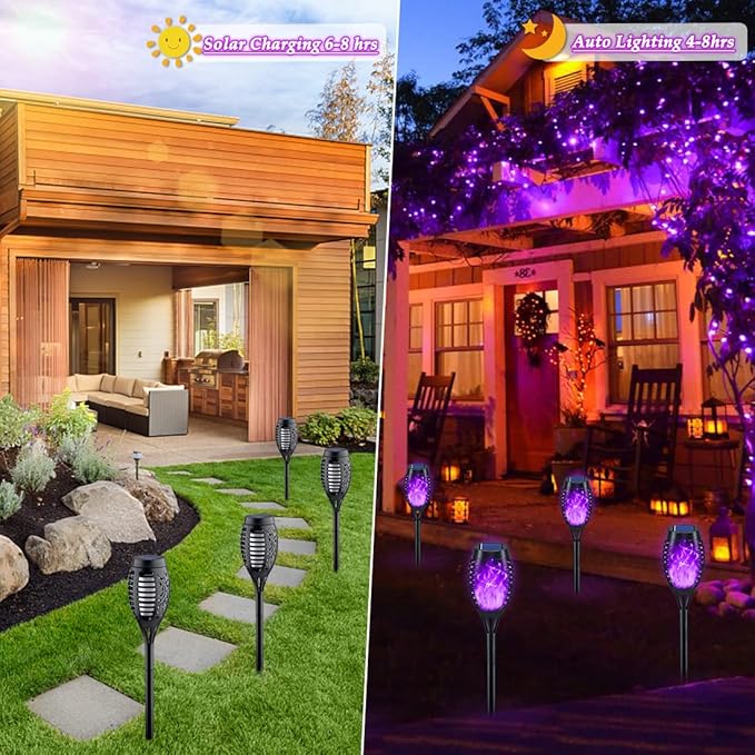 KYEKIO Halloween Decorations Outdoor, Solar Torch Lights - Image 3