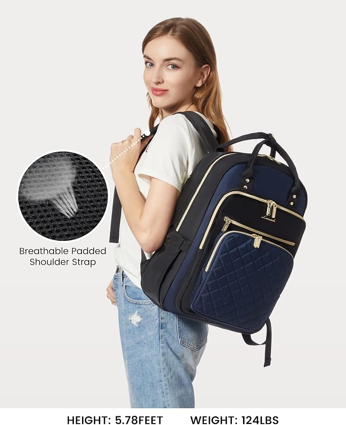 LOVEVOOK Laptop Backpack for Women, Fashion Travel Work Commuter Backpack Purse - Image 4