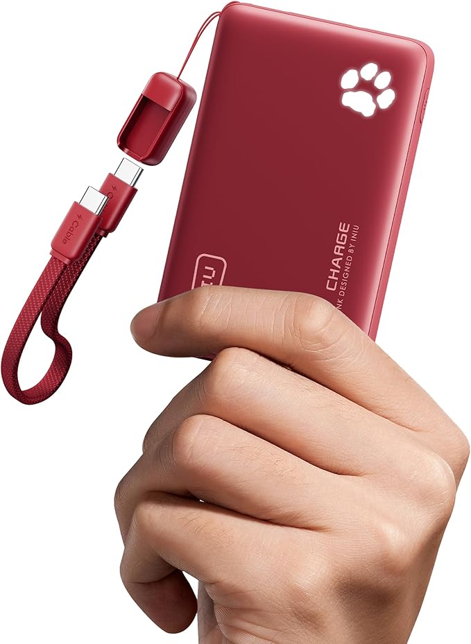 INIU Portable Charger, Ultra Slim 10000mAh 45W PD Power Bank, Fast Charging by INIU