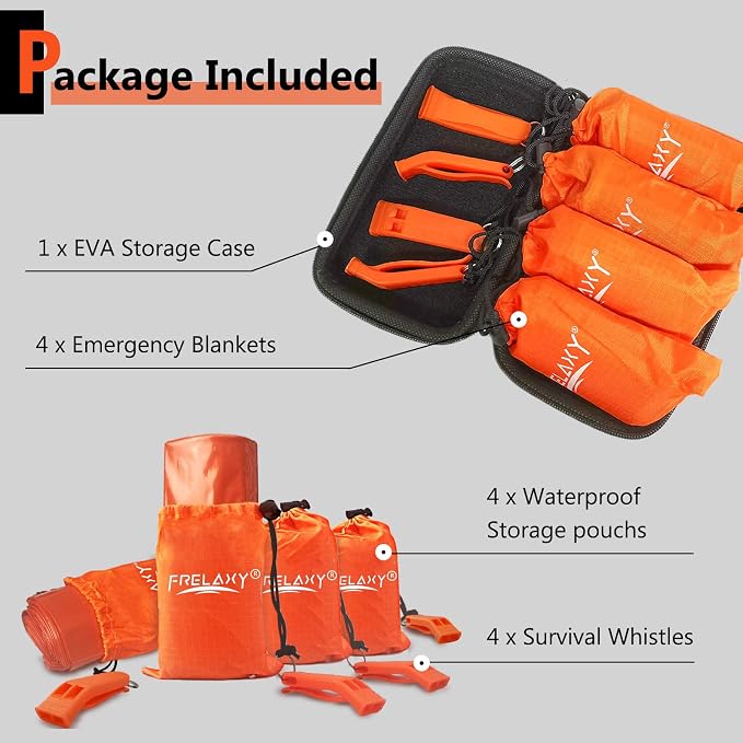 Frelaxy Emergency Blanket 2-Pack/4-Pack, Extra-Thick Extra-Large Space Blankets - Image 6