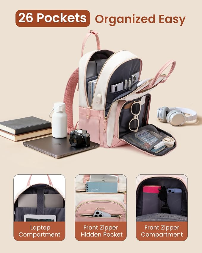 LOVEVOOK Backpack for Women, Laptop Backpack Women, Fits 17 Inch Laptop Bag - Image 3