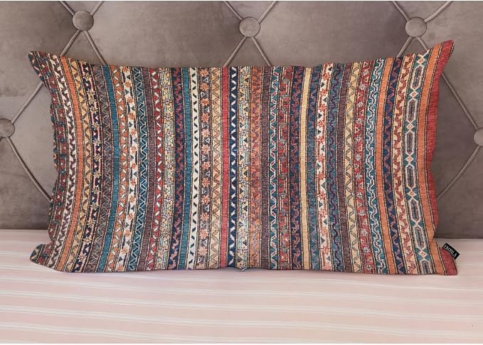EKOBLA Turkish Carpet Rectangle Pillow Cases Vintage Persian Oriental Waist - Image 4