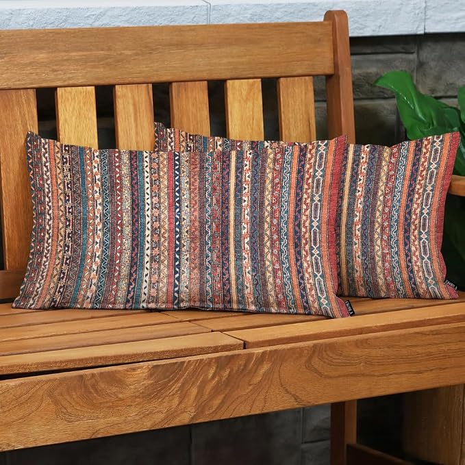 EKOBLA Turkish Carpet Rectangle Pillow Cases Vintage Persian Oriental Waist - Image 3