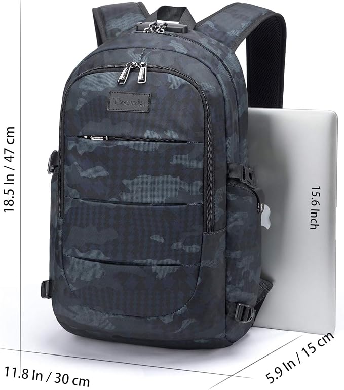 Tzowla Travel Laptop Backpack Water Resistant Anti-Theft Bag - Image 5