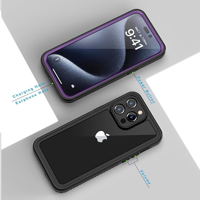 Lanhiem for iPhone 15 Pro Case, IP68 Waterproof Dustproof Shockproof Cases - Image 6