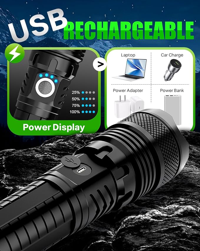 Victoper LED Flashlights, High Powered High Lumens Super Bright Tactical - Image 7