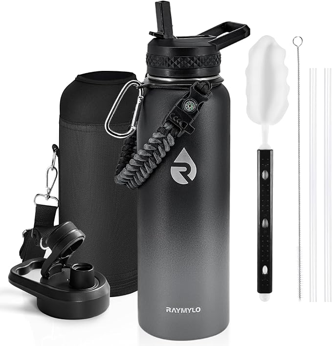 RAYMYLO Insulated Water Bottle 40 oz, Triple Wall Vacuum Stainless Steel by RAYMYLO