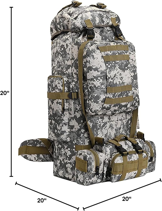 100L Camping Hiking Backpack, Molle military Tactical rucksack backpack - Image 10