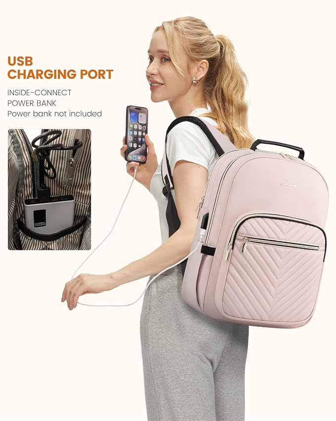 LOVEVOOK Laptop Backpack Purse for Women, Work Travel Computer Bags, College - Image 5