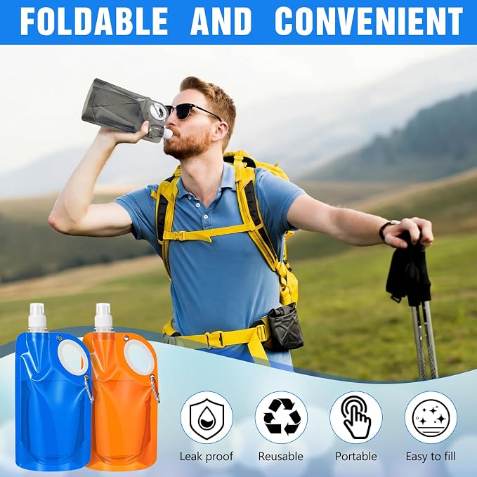 LemonRoad 22OZ Collapsible Water Bottles Bulk Foldable Water Bottles - Image 4